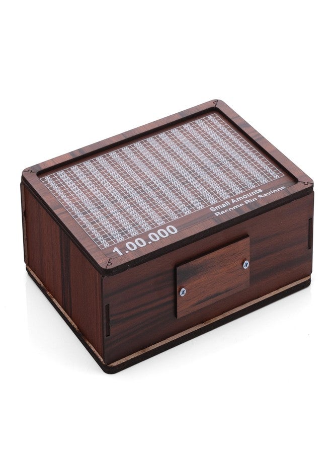 BB BACKBENCHERS Wooden Money Box with Savings Tracker | 1 Lakh Goal Piggy Bank for Kids & Adults | Cash Collection Bank with Savings Chart | 100000 Gullak for Financial Savings Habit (Money-Box-2) - Image 2